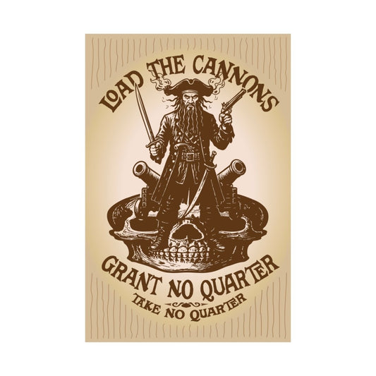 Blackbeard Pirate Cannons Premium Art Print