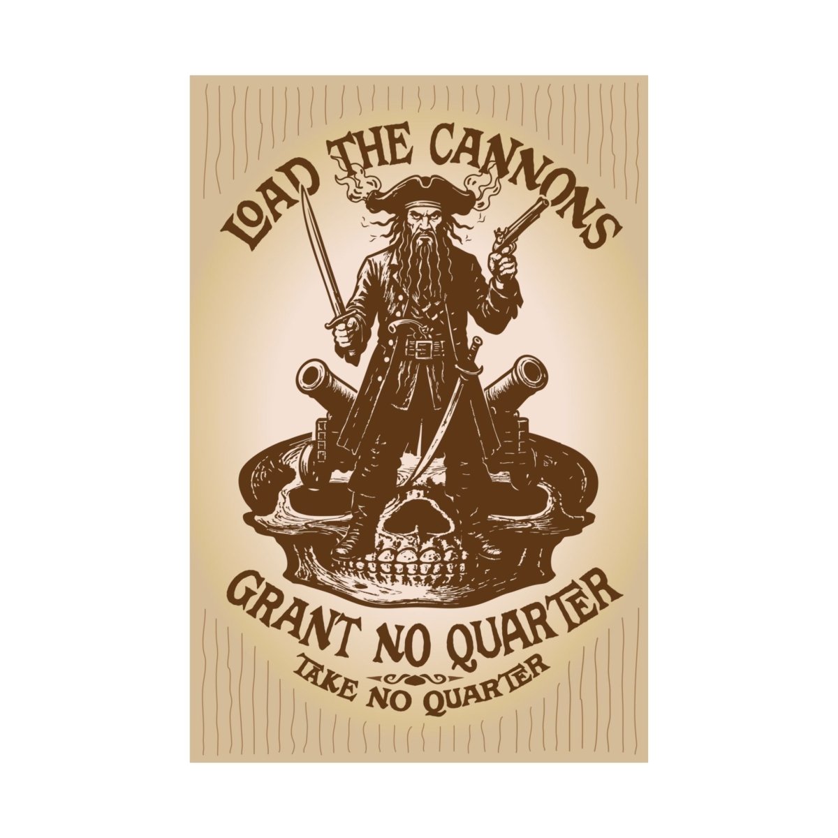 Blackbeard Pirate Cannons Premium Art Print