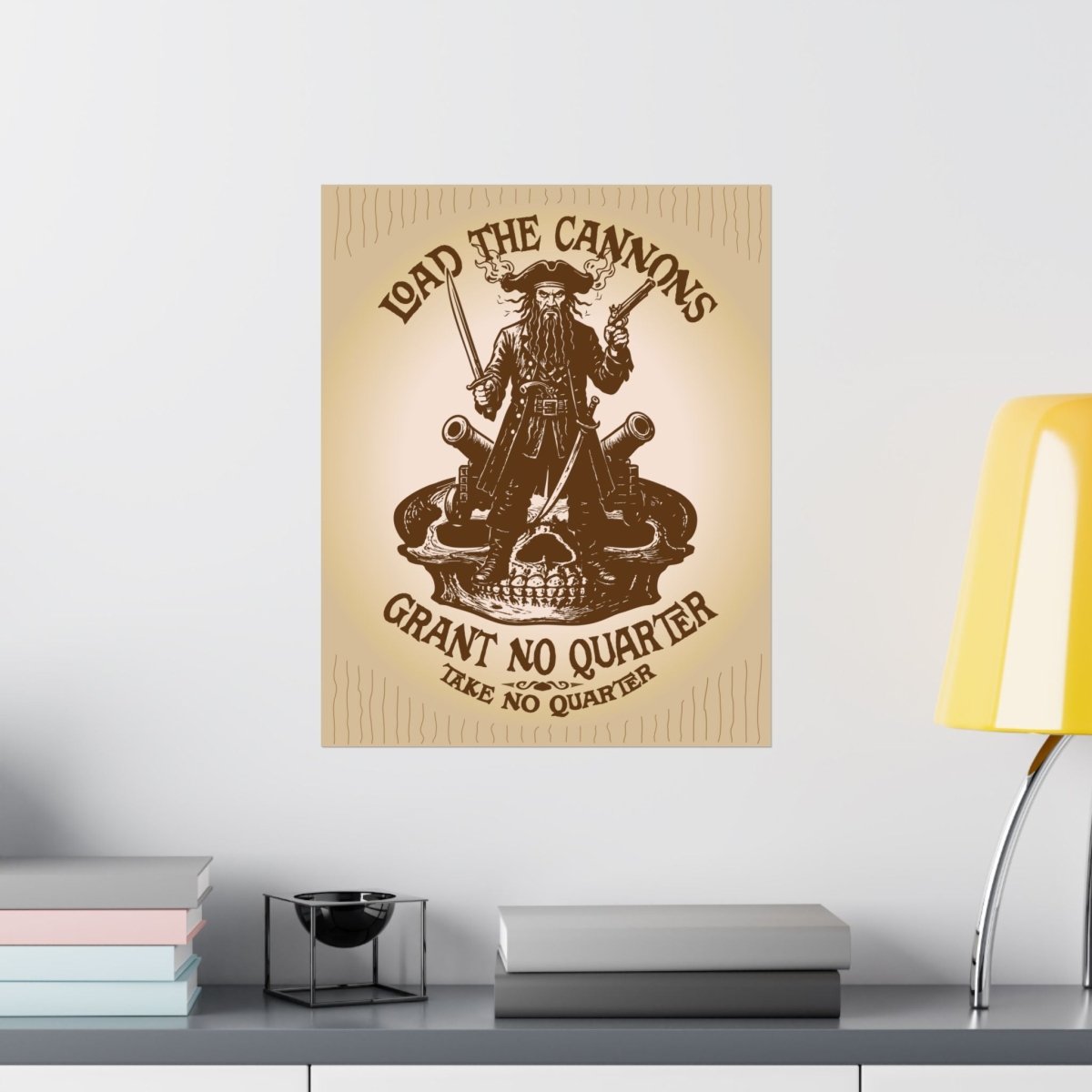 Blackbeard Pirate Cannons Premium Art Print