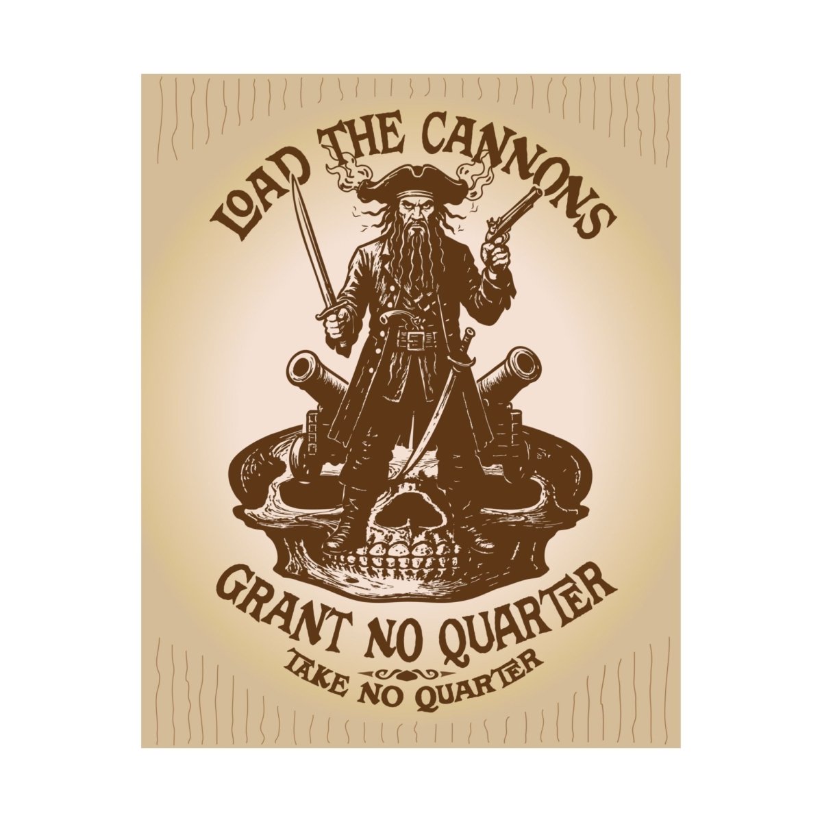 Blackbeard Pirate Cannons Premium Art Print