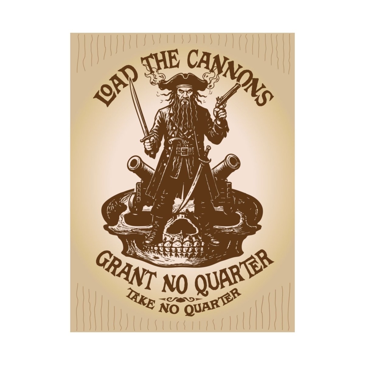 Blackbeard Pirate Cannons Premium Art Print