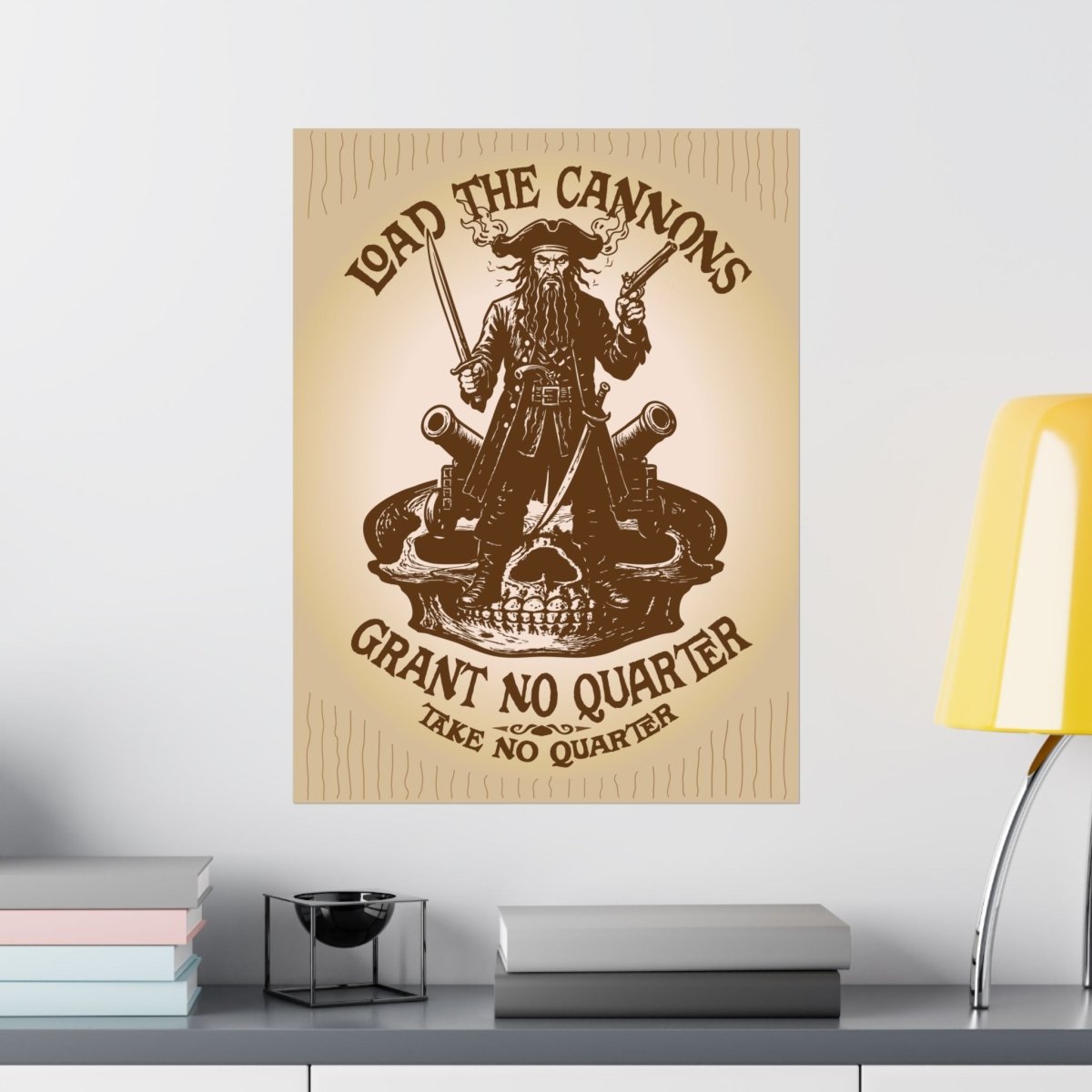 Blackbeard Pirate Cannons Premium Art Print