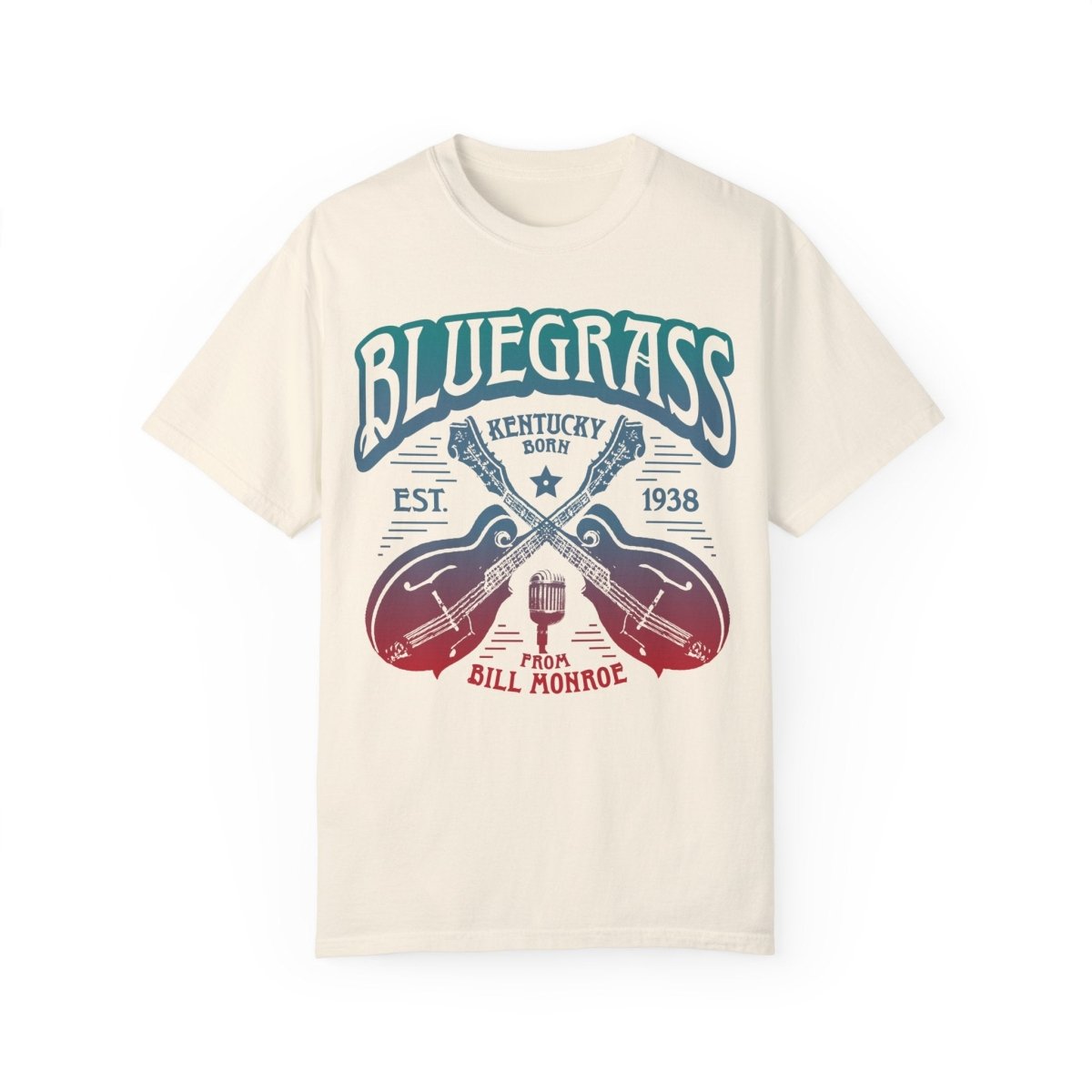 Bluegrass Comfort Colors Relaxed Fit Softy Tee, Bluegrass Bliss Mandolins