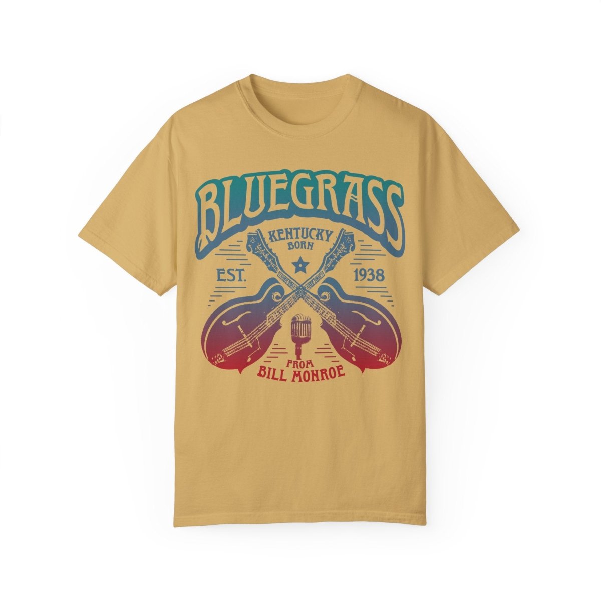 Bluegrass Comfort Colors Relaxed Fit Softy Tee, Bluegrass Bliss Mandolins