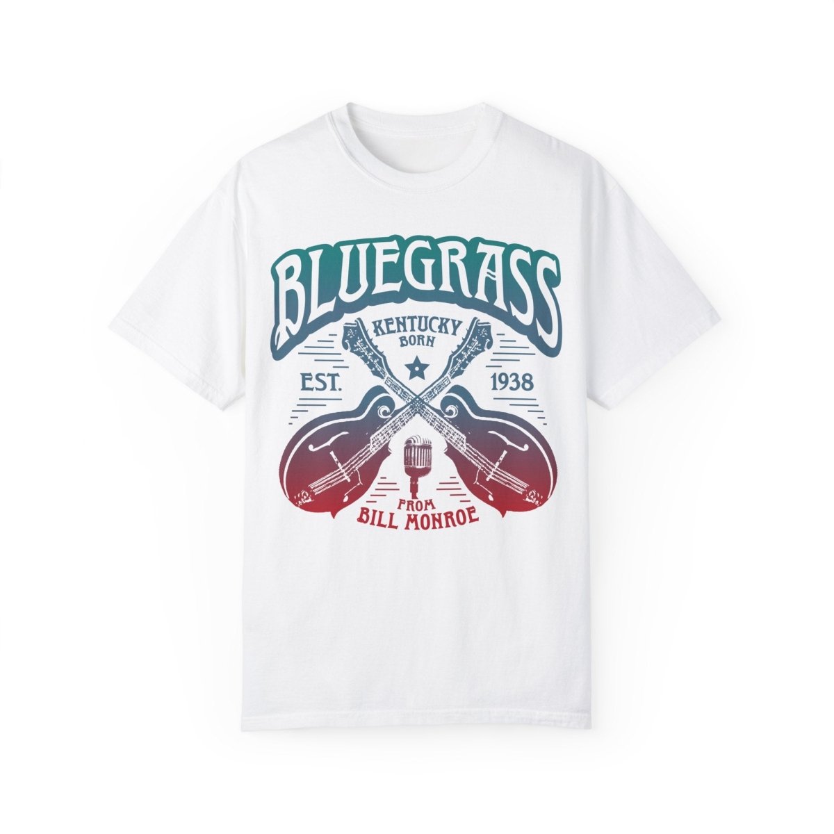 Bluegrass Comfort Colors Relaxed Fit Softy Tee, Bluegrass Bliss Mandolins