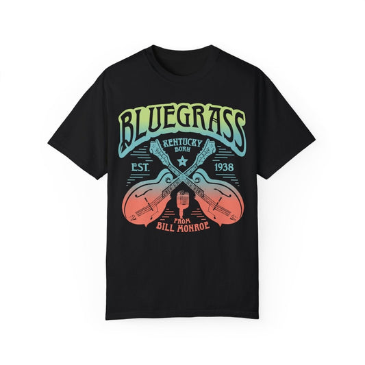 Bluegrass Comfort Colors Relaxed Fit Softy Tee, Bluegrass Bliss Mandolins