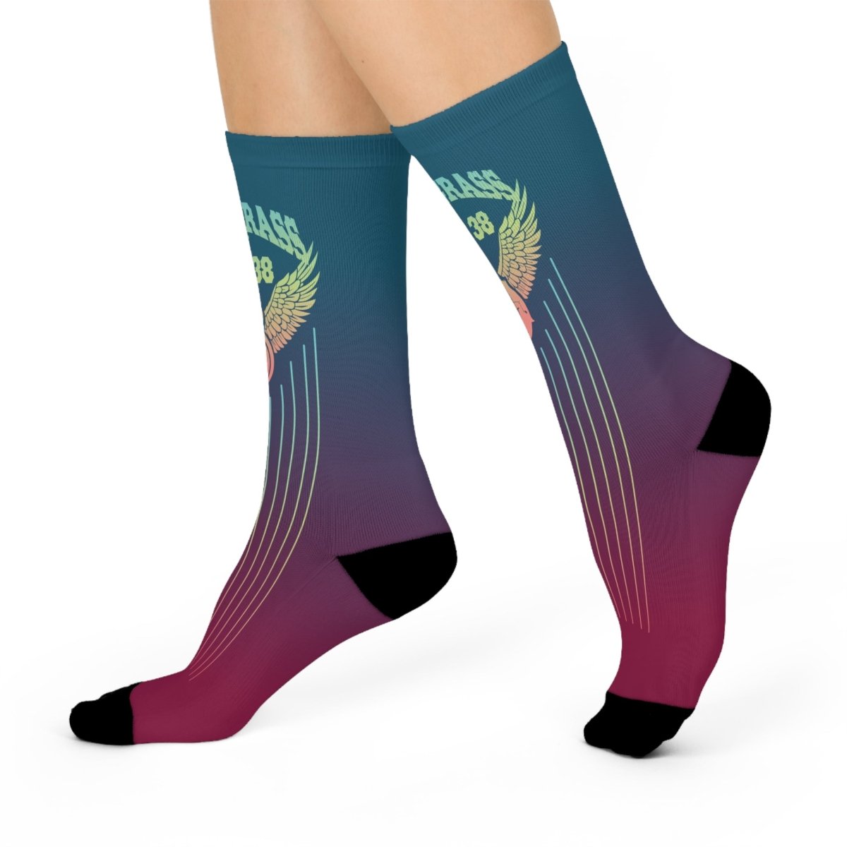 Bluegrass Glow Music Cushioned Crew Socks