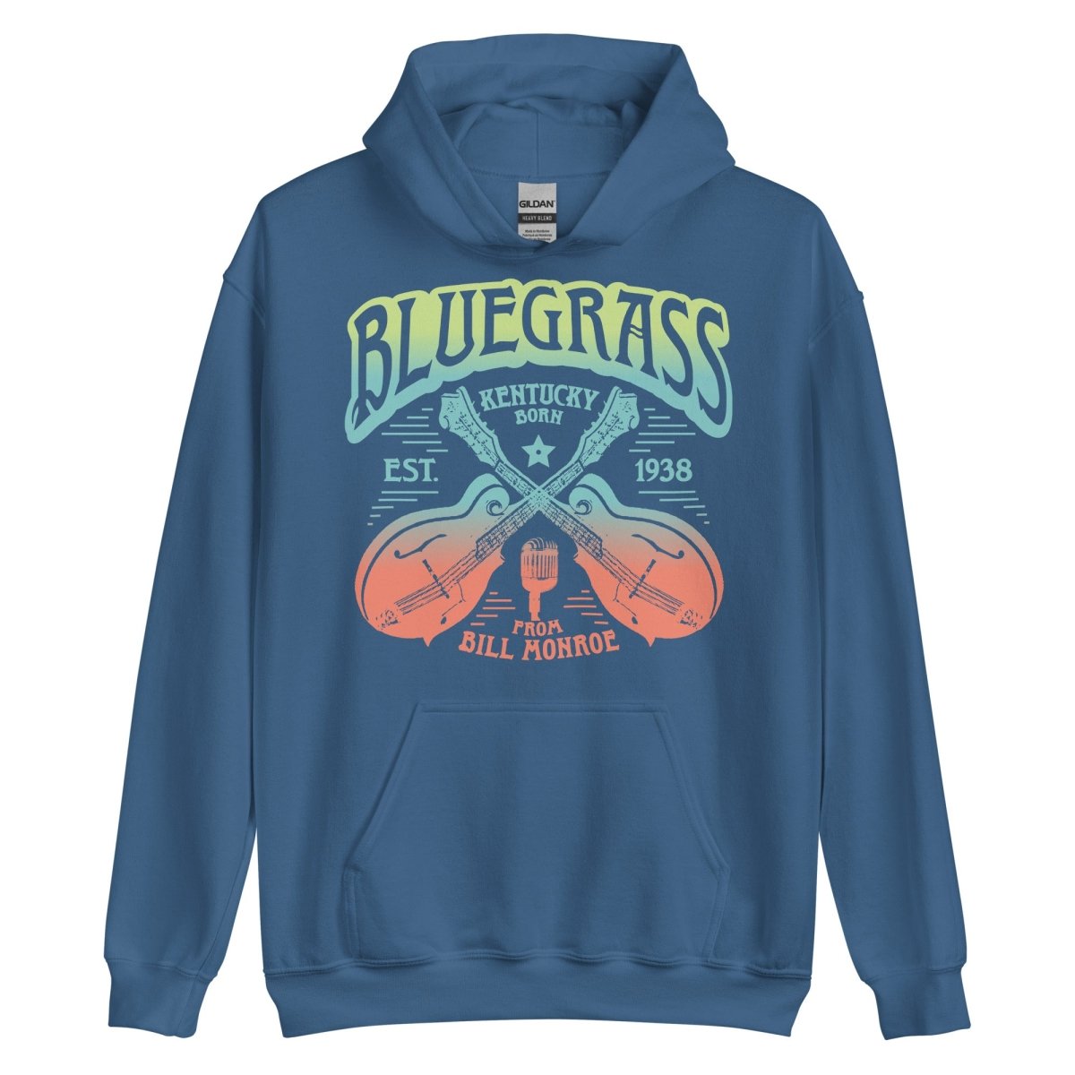 Bluegrass Music Fleece Hoodie. Festival Wear, Mandolins