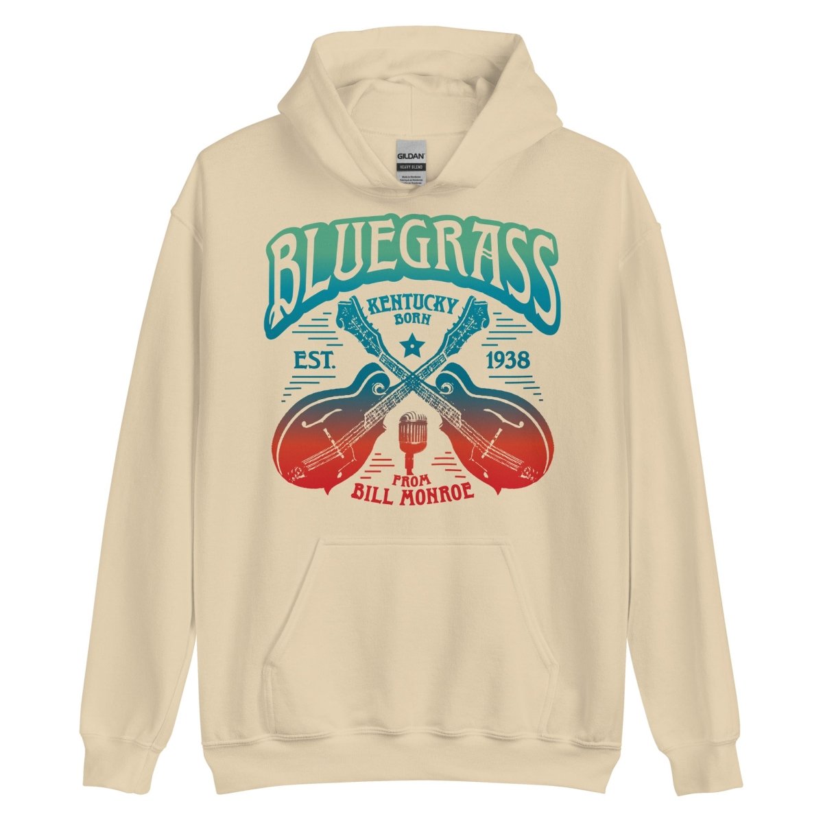 Bluegrass Music Fleece Hoodie. Festival Wear, Mandolins