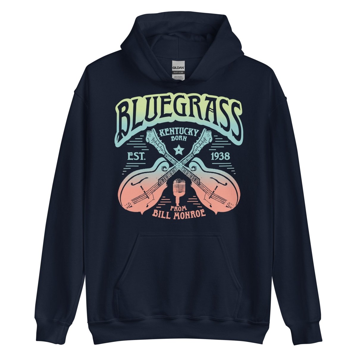 Bluegrass Music Fleece Hoodie. Festival Wear, Mandolins