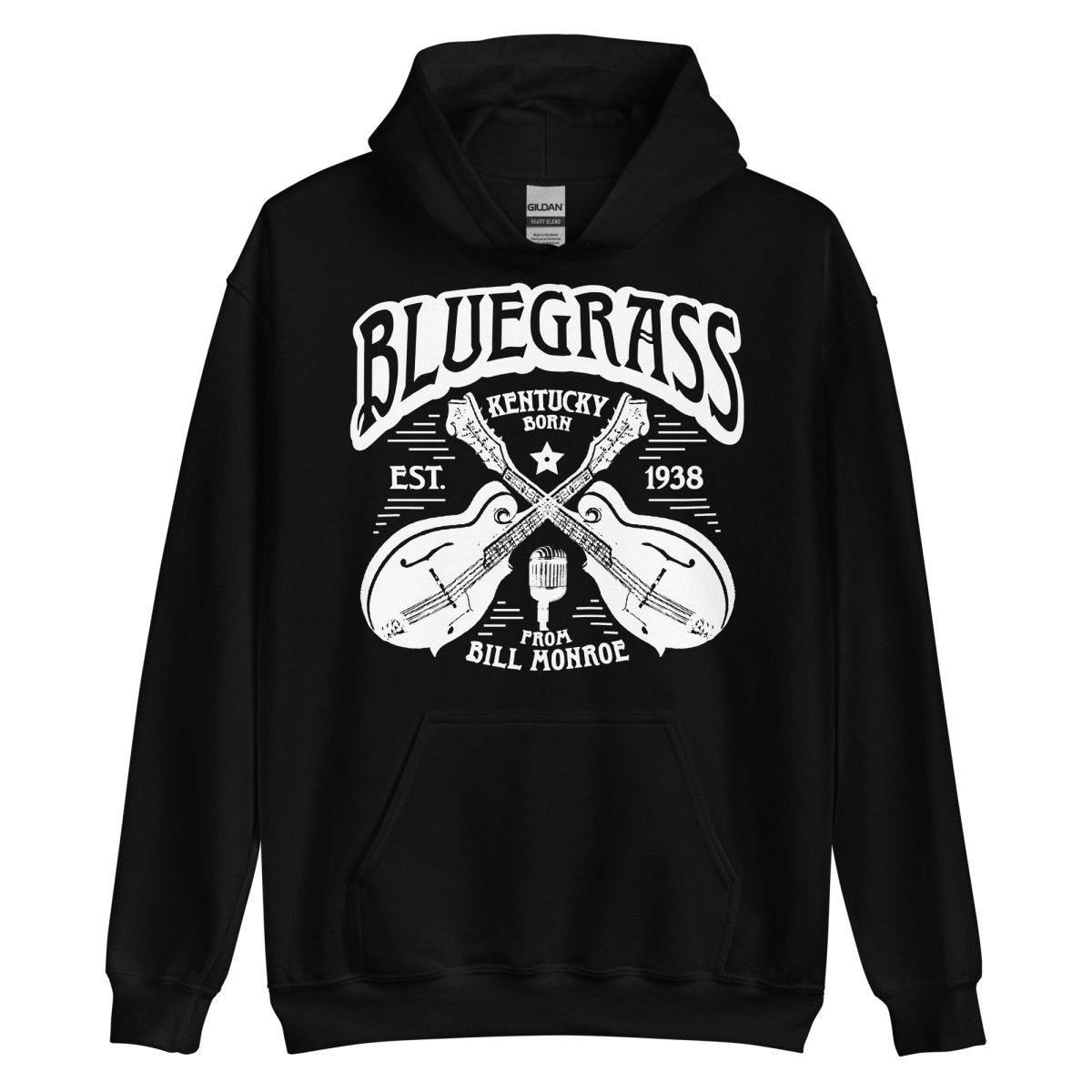 Bluegrass Music Fleece Hoodie. Festival Wear, Mandolins