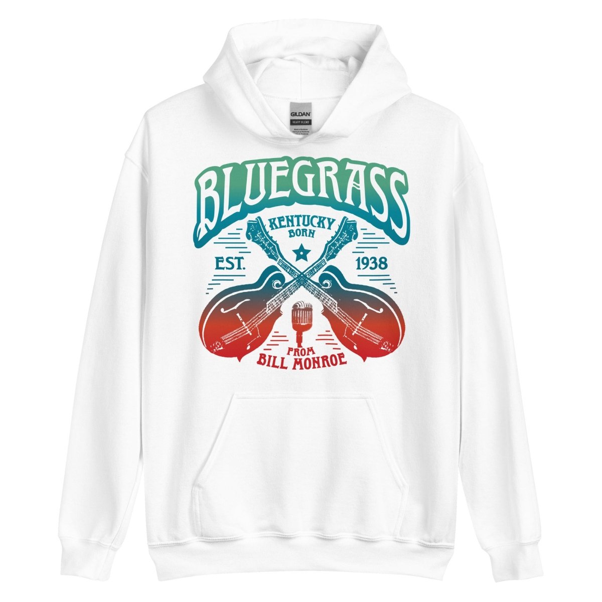 Bluegrass Music Fleece Hoodie. Festival Wear, Mandolins