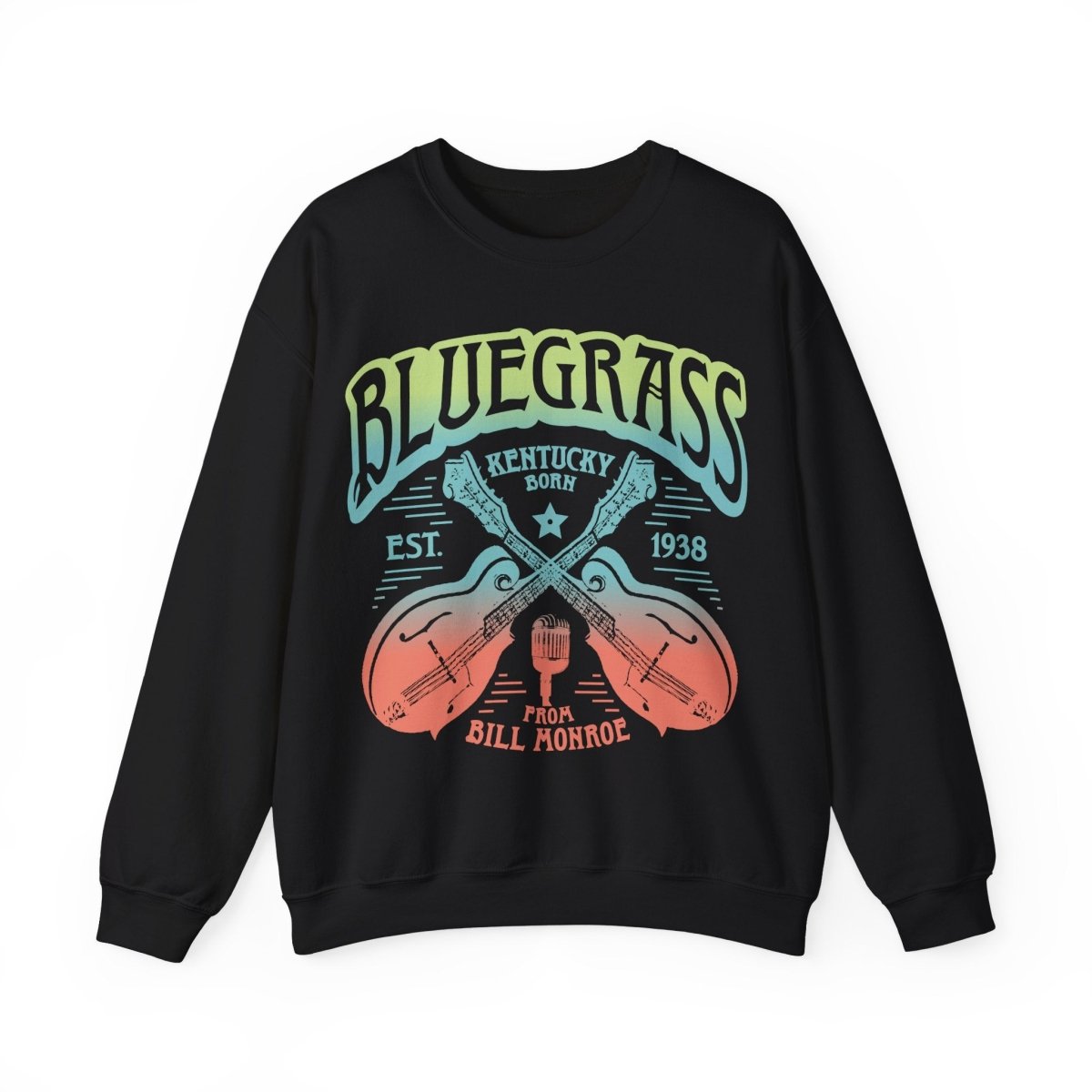 Bluegrass Music Fleece Sweatshirt, Festival Wear, Bluegrass Lover Gift