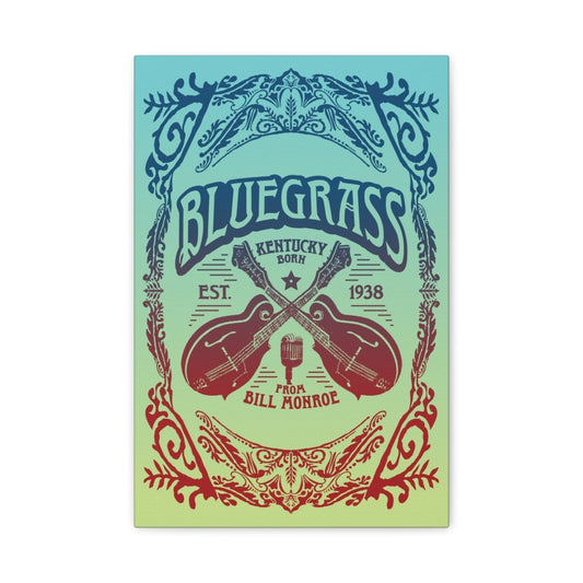 Bluegrass Music Money Canvas Wrap Wall Art, 1.25" Deep