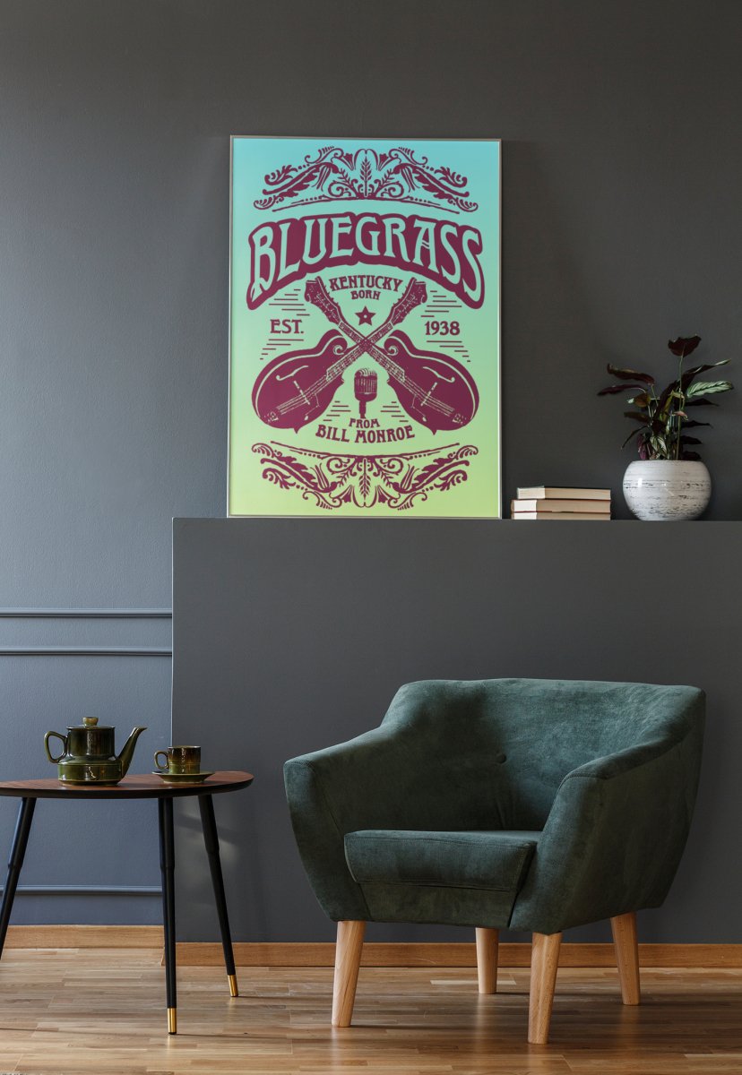 Bluegrass Music Premium Wall Art Print, Kentucky Born