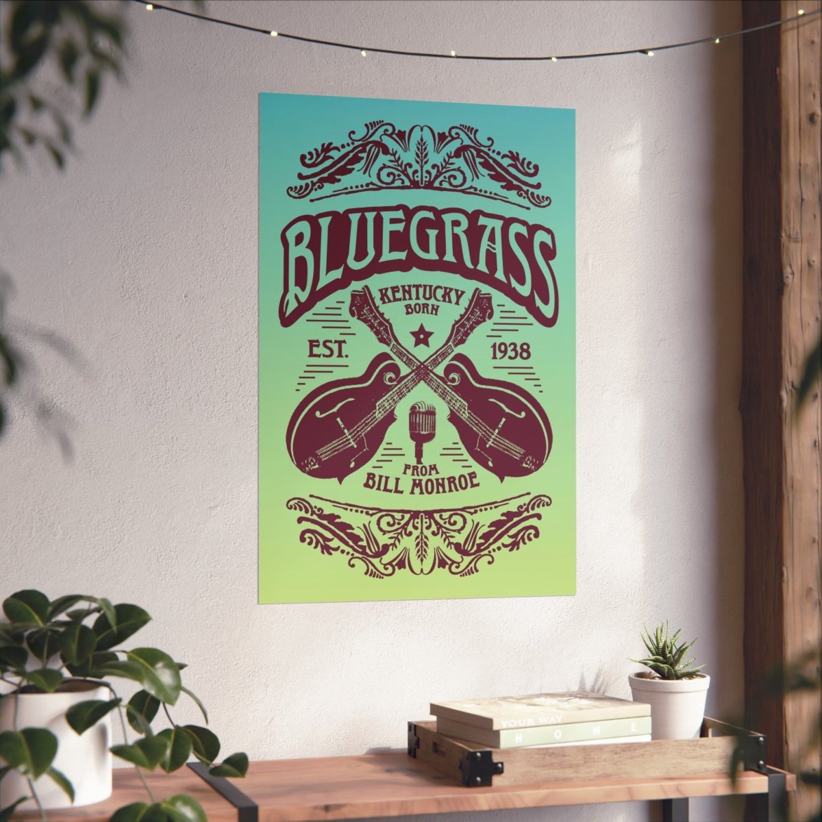 Bluegrass Music Premium Wall Art Print, Kentucky Born