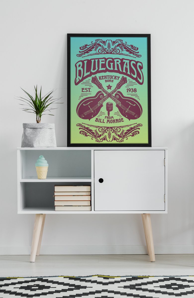 Bluegrass Music Premium Wall Art Print, Kentucky Born