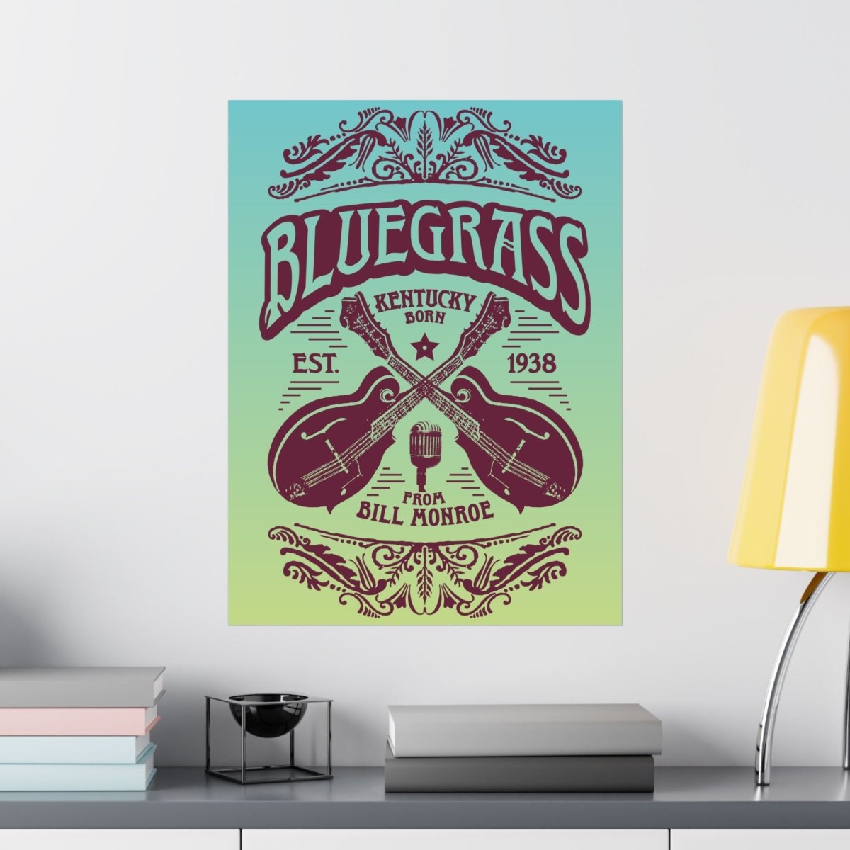 Bluegrass Music Premium Wall Art Print, Kentucky Born