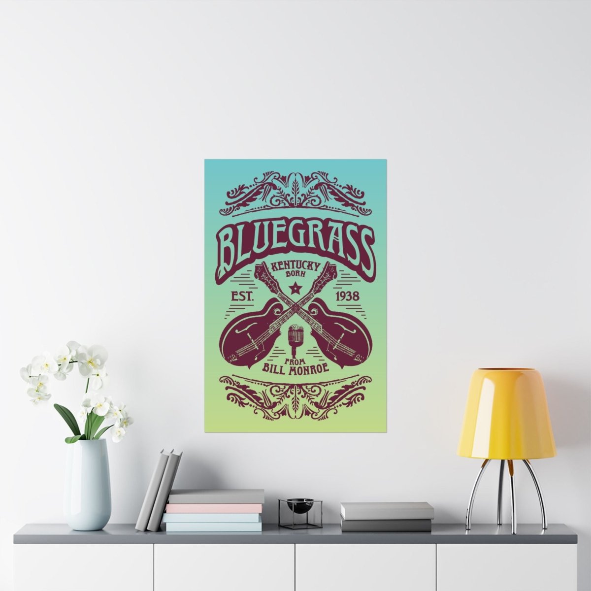 Bluegrass Music Premium Wall Art Print, Kentucky Born