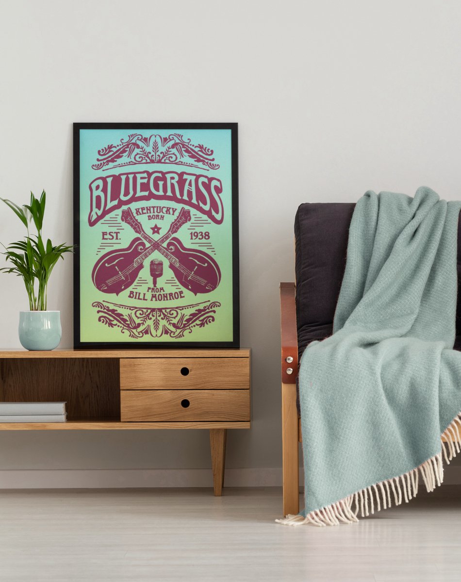 Bluegrass Music Premium Wall Art Print, Kentucky Born