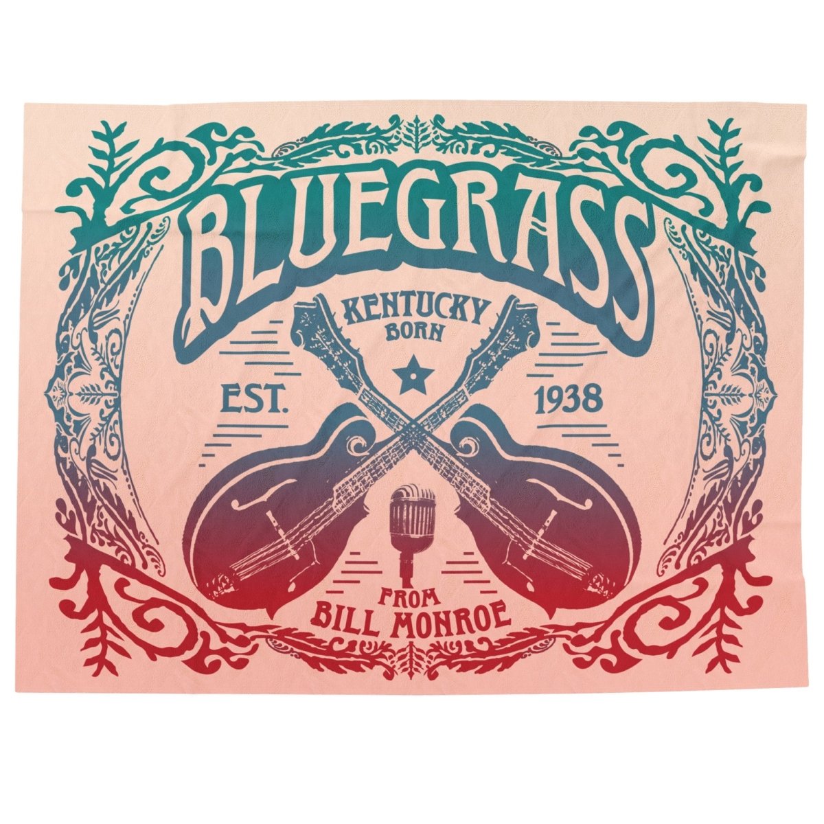 Bluegrass Music Soft Fleece Blanket, Mandolins