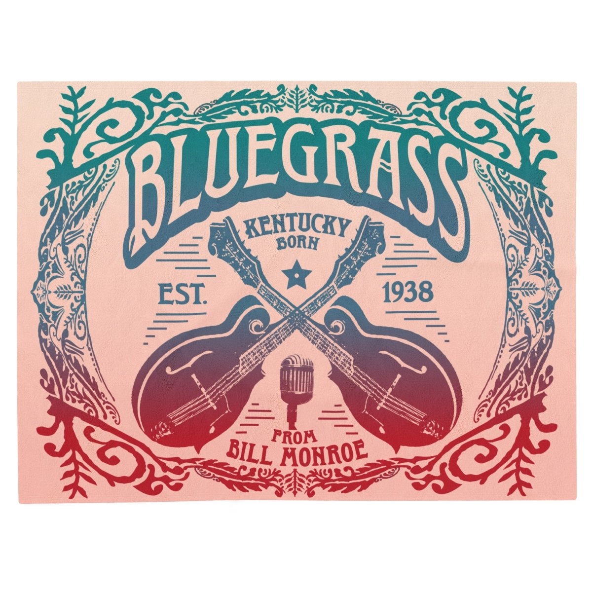 Bluegrass Music Soft Fleece Blanket, Mandolins