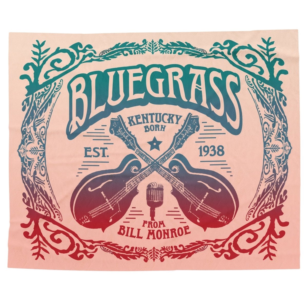 Bluegrass Music Soft Fleece Blanket, Mandolins