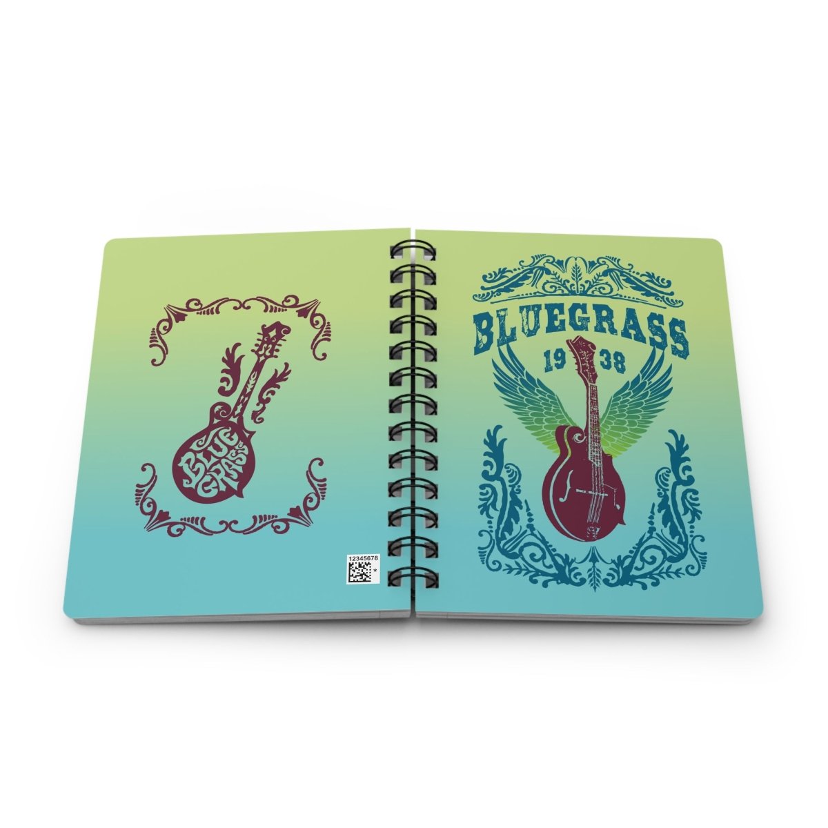 Bluegrass Music Spiral Bound Journal or Notebook