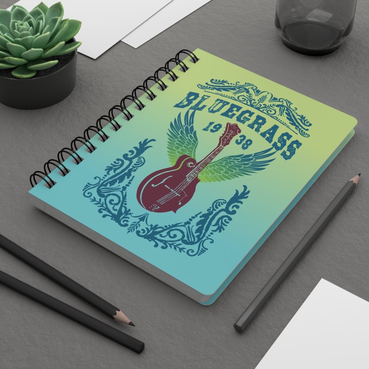 Bluegrass Music Spiral Bound Journal or Notebook