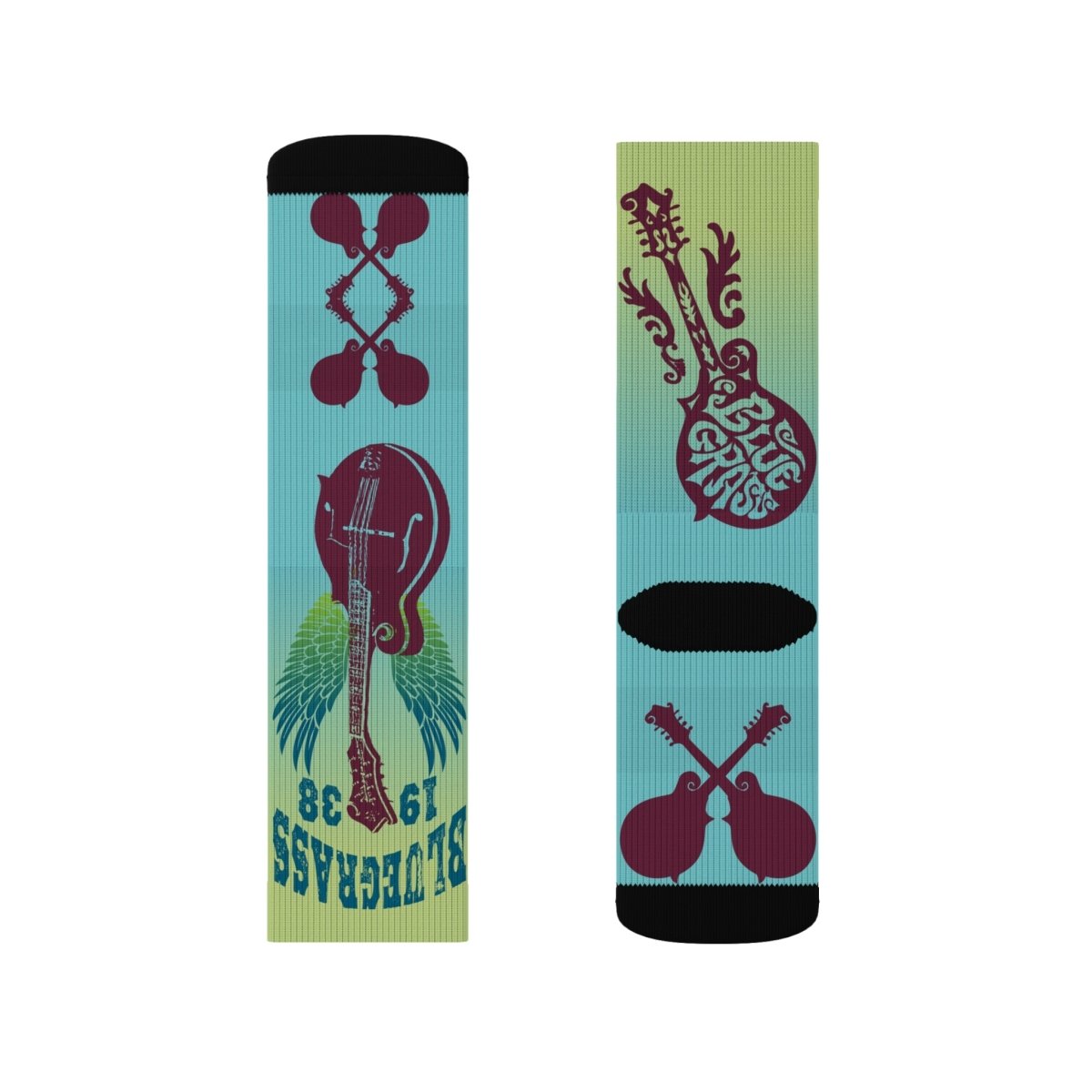 Bluegrass Music Super Socks, Fun Mandolins Gift