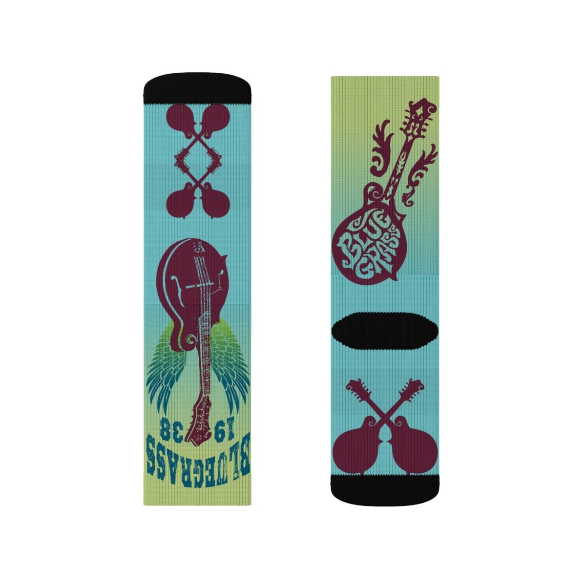 Bluegrass Music Super Socks, Fun Mandolins Gift