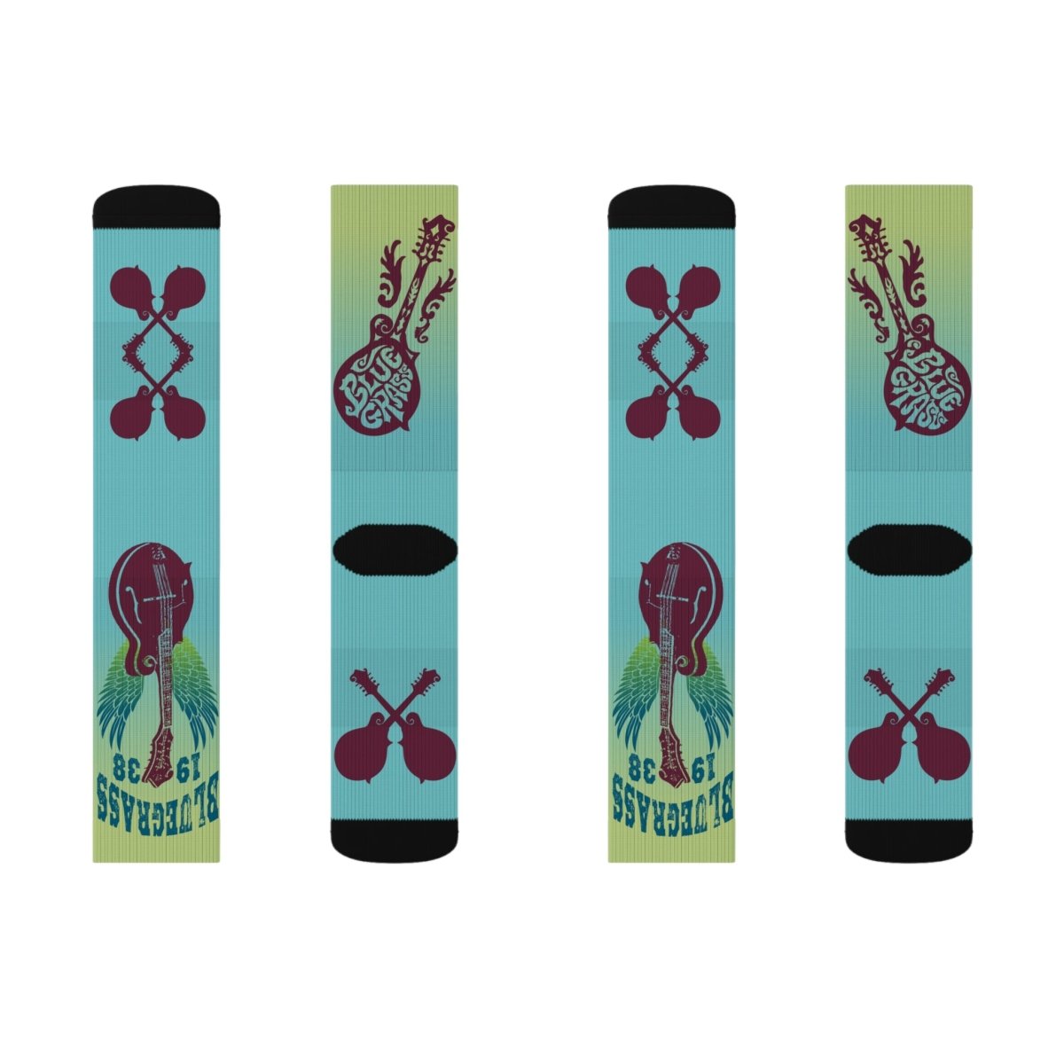 Bluegrass Music Super Socks, Fun Mandolins Gift