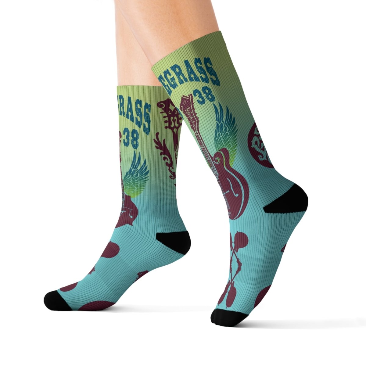 Bluegrass Music Super Socks, Fun Mandolins Gift