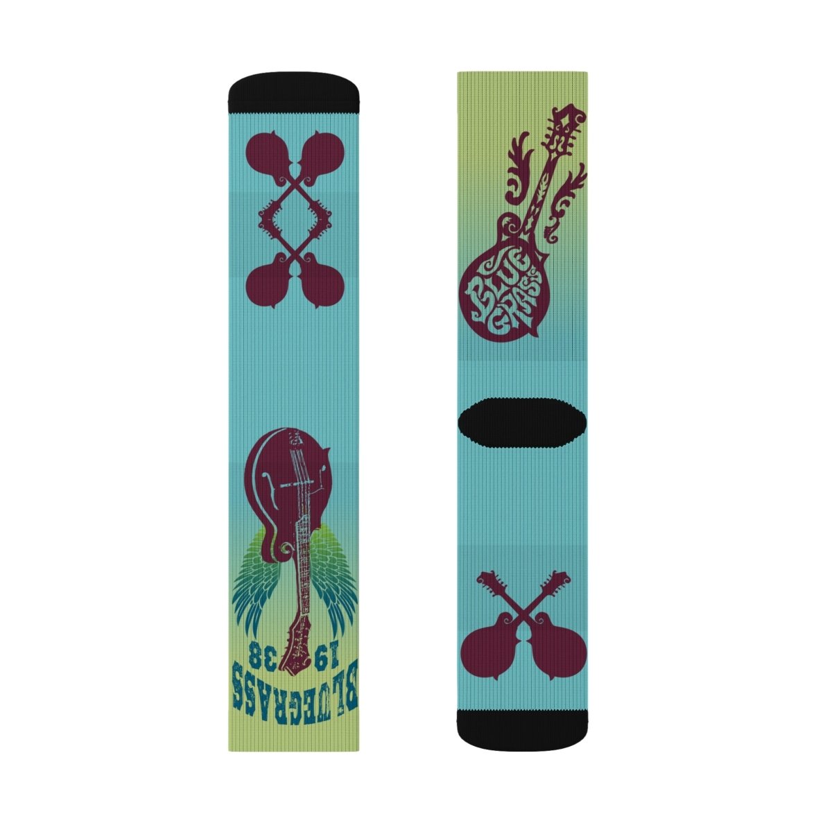 Bluegrass Music Super Socks, Fun Mandolins Gift