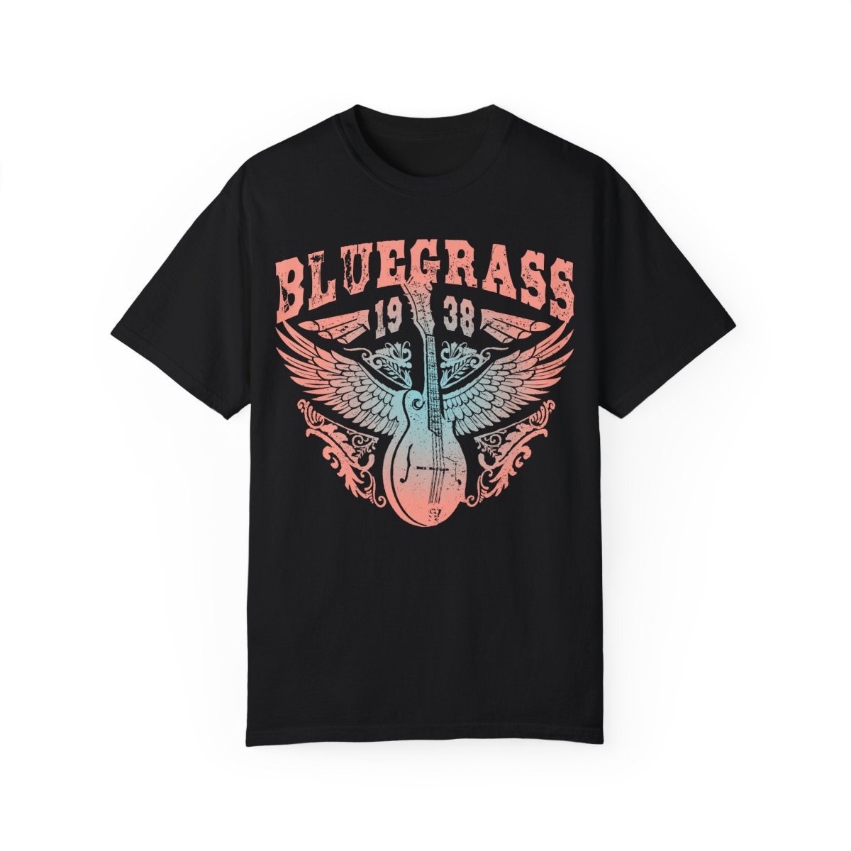 Bluegrass Shine Comfort Colors Relaxed Fit Softy Tee, Bluegrass Music Bliss, Mandolin, Americana, Roots Music