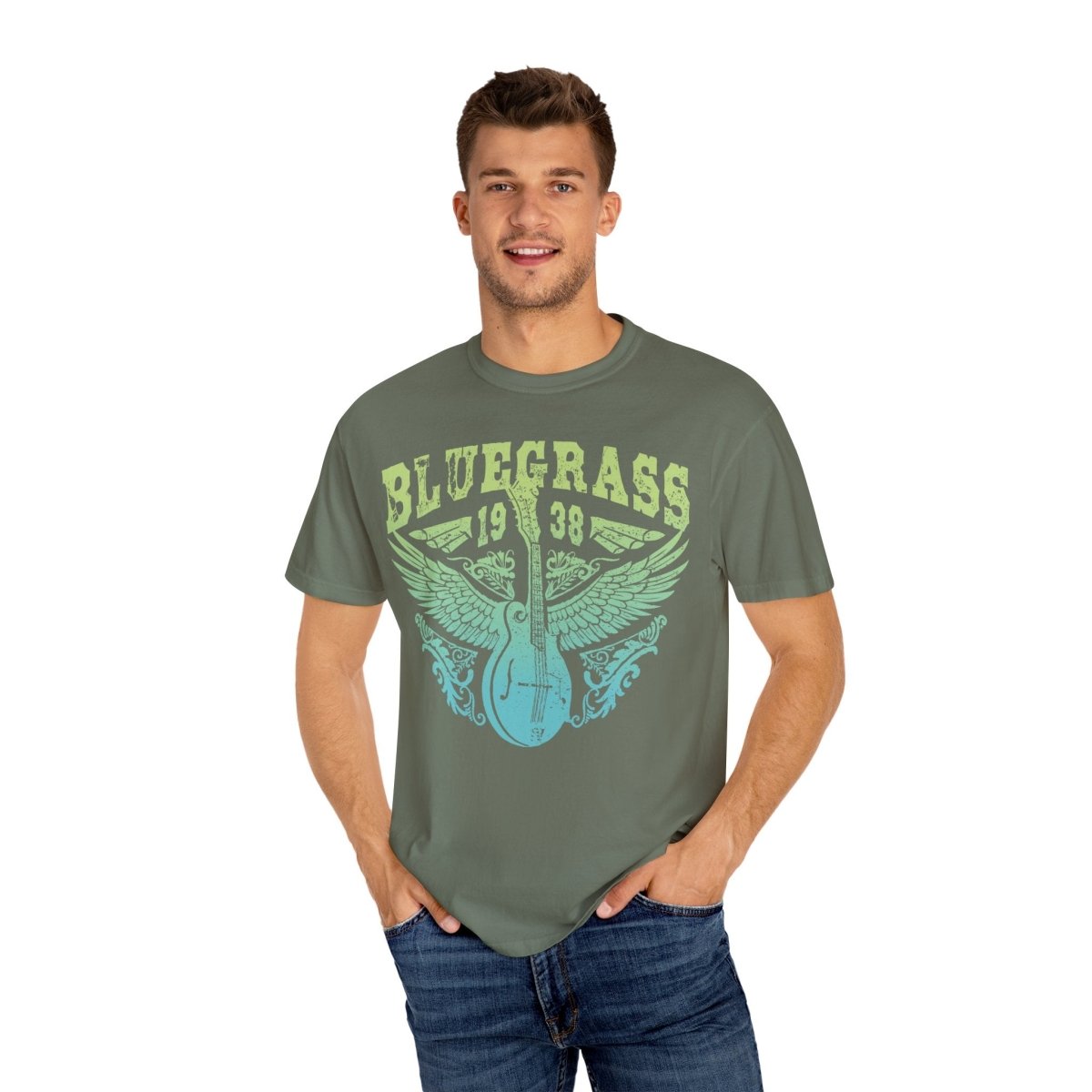 Bluegrass Shine Comfort Colors Relaxed Fit Softy Tee, Bluegrass Music Bliss, Mandolin, Americana, Roots Music