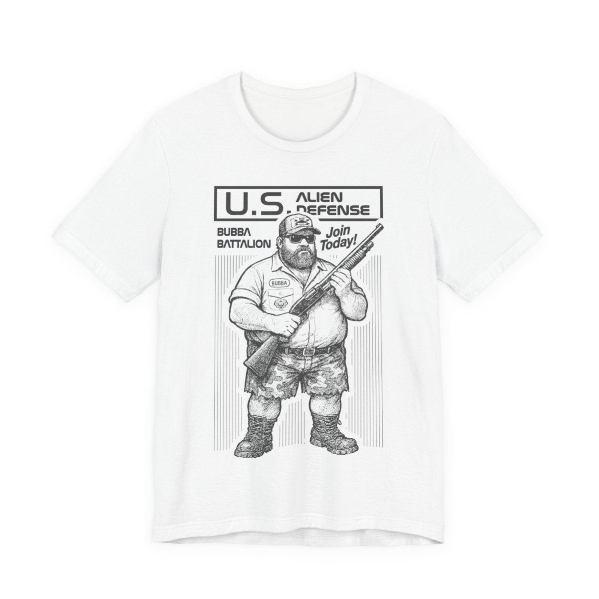 Bubba Battalion Ready Call To Action U.S. Alien Defense Premium T-Shirt