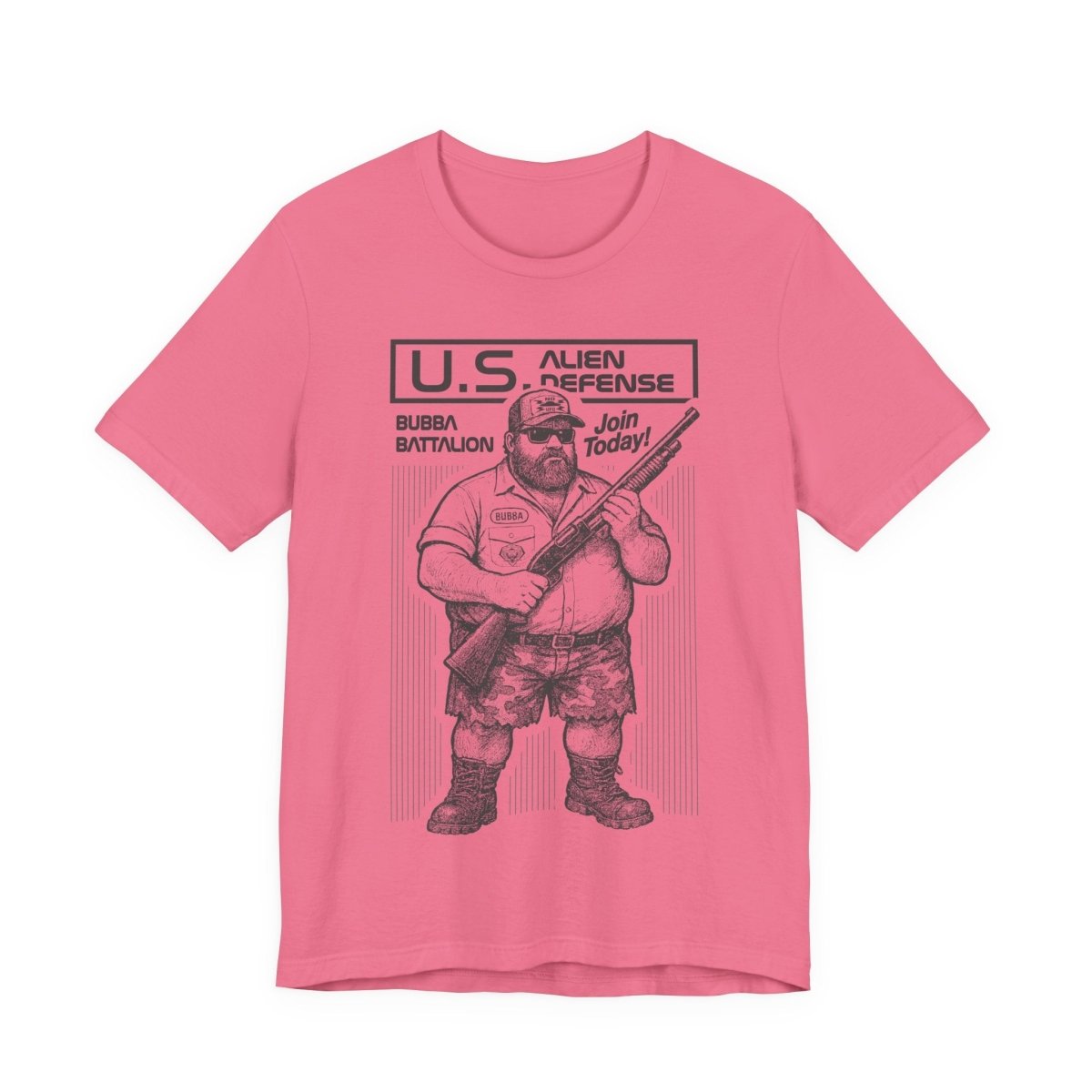 Bubba Battalion Ready Call To Action U.S. Alien Defense Premium T-Shirt