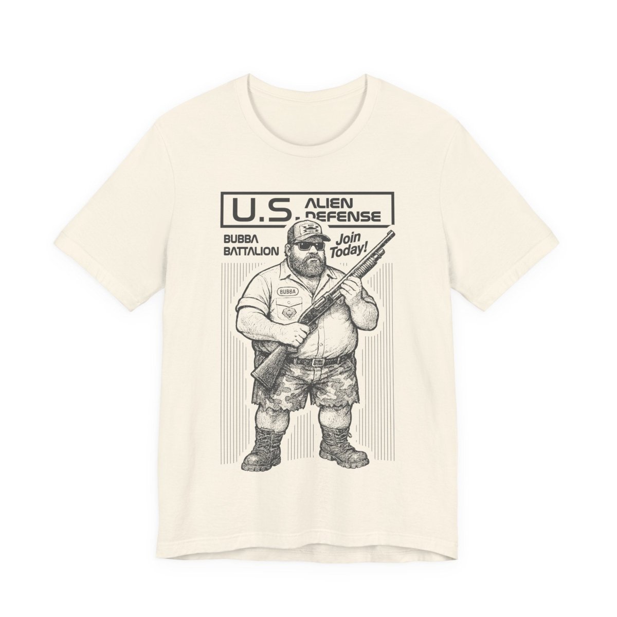 Bubba Battalion Ready Call To Action U.S. Alien Defense Premium T-Shirt