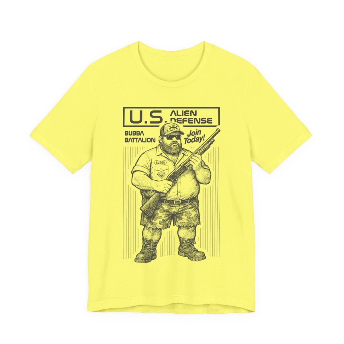 Bubba Battalion Ready Call To Action U.S. Alien Defense Premium T-Shirt