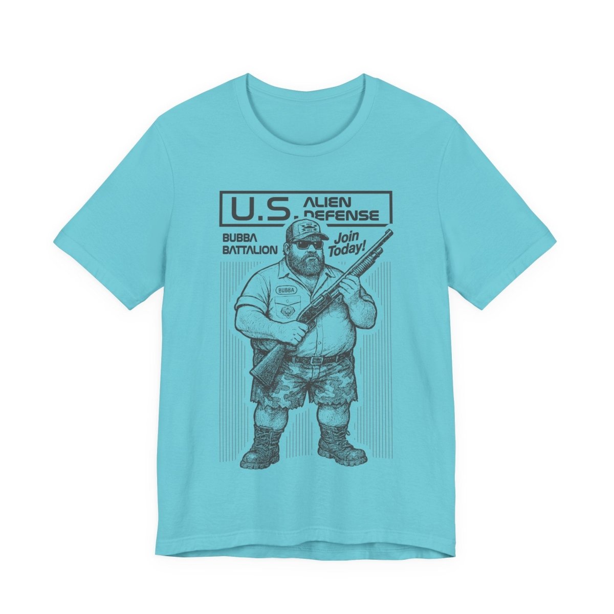 Bubba Battalion Ready Call To Action U.S. Alien Defense Premium T-Shirt