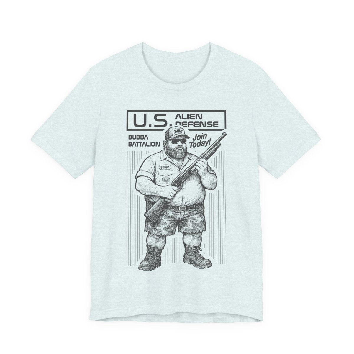 Bubba Battalion Ready Call To Action U.S. Alien Defense Premium T-Shirt
