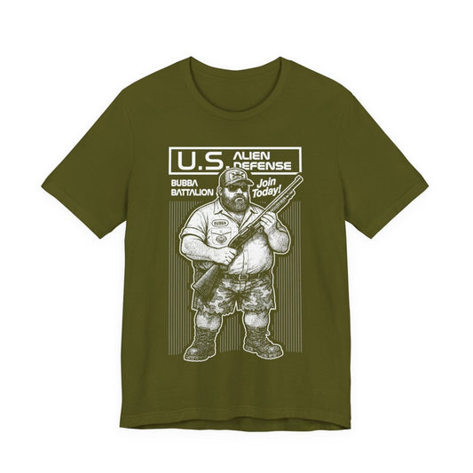 Bubba Battalion Ready Call To Action U.S. Alien Defense Premium T-Shirt