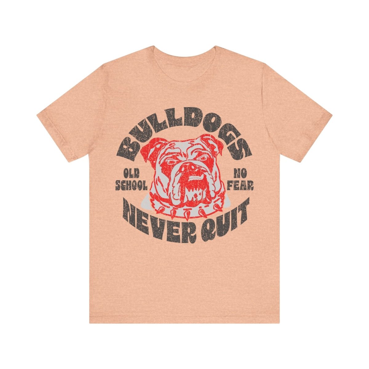 Bulldogs Never Quit Premium T-Shirt, Old School, Never Fear, Customize for Your School Team