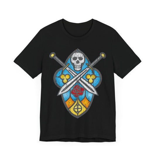 Cathedral Of The Skull Premium T-Shirt, Gothic Stained Glass, Mystify the villagers
