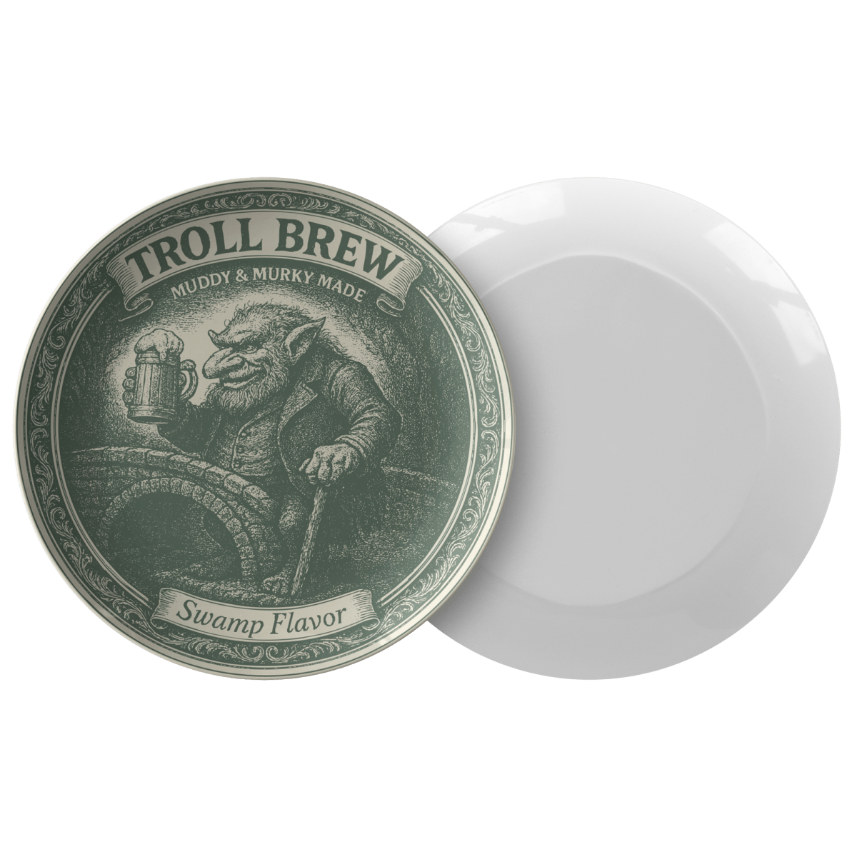 Celebrity Gossip Fan Gift Influencer Swamp Troll Plate, 1 or Sets 2, 4, Funny Dining & Display