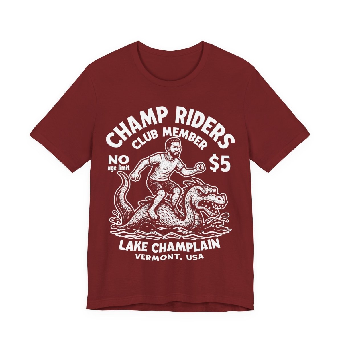 Champ Club Lake Champlain Monster Vermont Funny Man Custom Premium T shirt, Local Cryptid