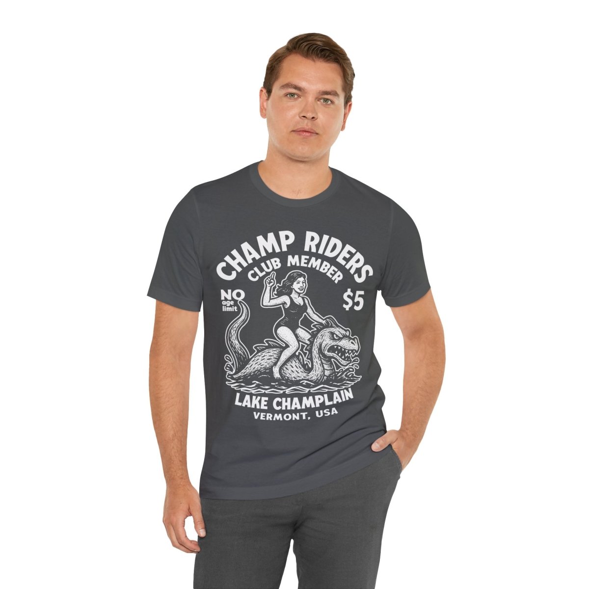 Champ Club Lake Champlain Monster Vermont Funny Woman Custom Premium T shirt, Local Cryptid