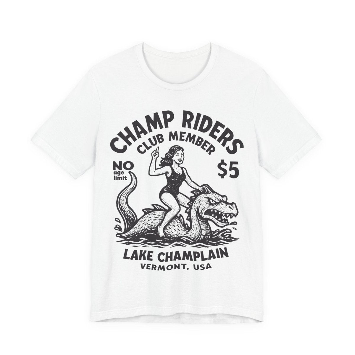 Champ Club Lake Champlain Monster Vermont Funny Woman Custom Premium T shirt, Local Cryptid