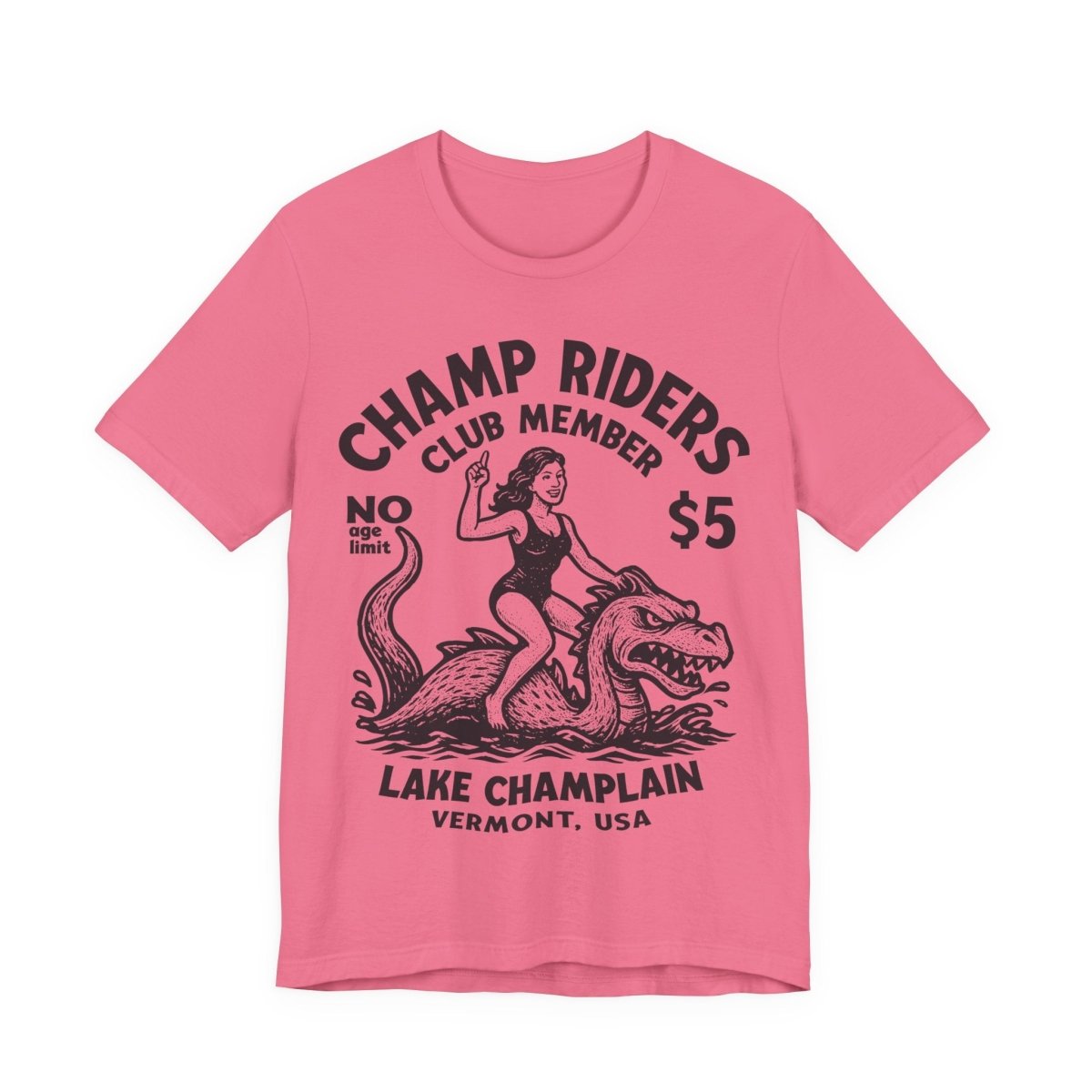 Champ Club Lake Champlain Monster Vermont Funny Woman Custom Premium T shirt, Local Cryptid